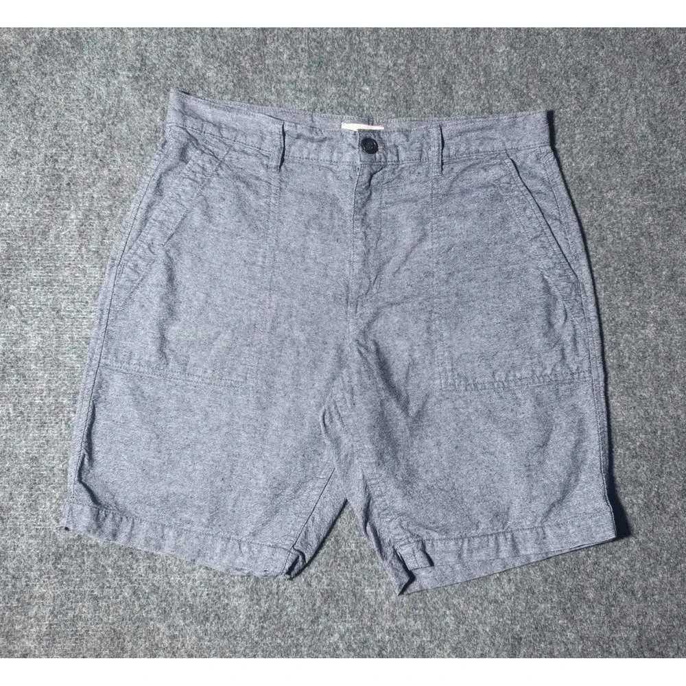 Taylor Stitch Shorts The Trail Short Virgin Cotton Men 34 Blue 9 Inch Inseam